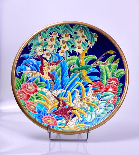 Superbe grand plat longwy - plat,