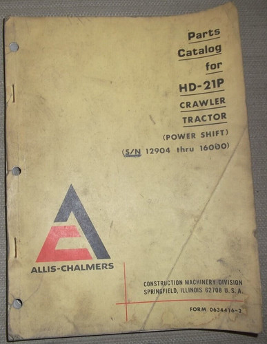 Allis chalmers 21p manuel - hd-21p,