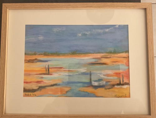 Tableau travaillé pastel - tableau,