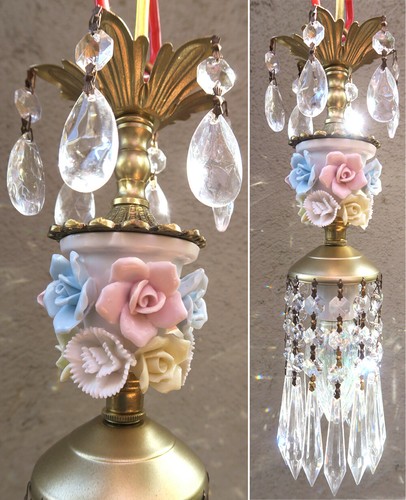 Swag vintage lamp - , porcelain