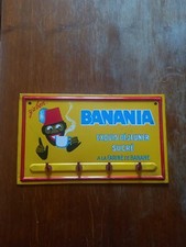 Ancienne PLAQUE TOLE Peinte BANANIA Porte Clés 