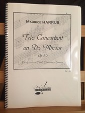 Harrus Trio ut mineur op 39 flûte hautbois clarinette basson partition Notissimo