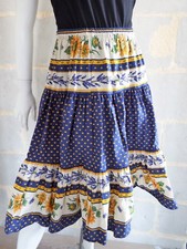 Jupe folklorique tournesol 3 volants T. S
