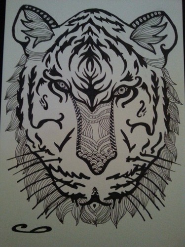 Dessin encre un - dessin, à