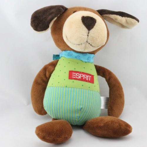 Doudou musical chien marron
