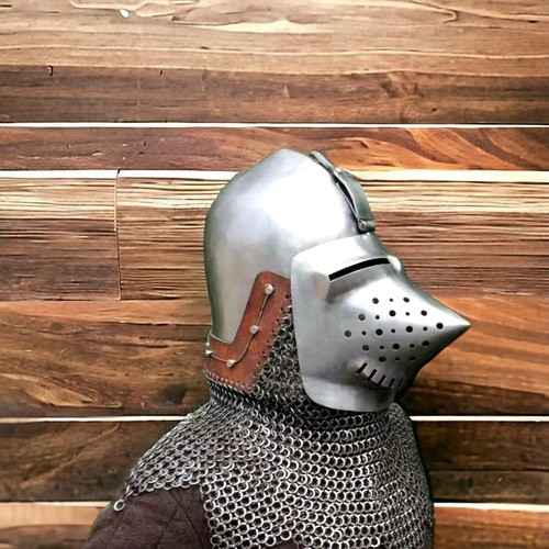 Casque médiéval visage - , de