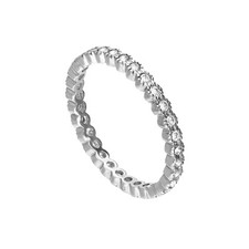 Bague Eternité en Or Blanc 9