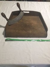 Ancien Hachoir Et Son Billot Bois