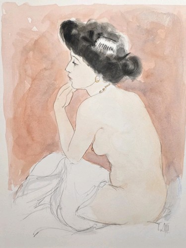 Aquarelle originale belle - aquarelle,
