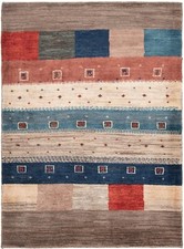 Gabbeh Tissé à la Main Tapis de Perse 160x116 cm-Nomadic, Orient, Tapis, , Beige