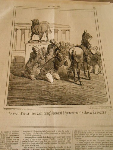 Caricature 1864 veau d or - 1864, le