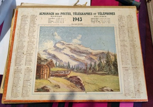Calendrier almanach des postes - calendrier,