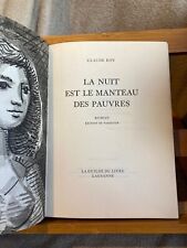 Claude Roy La Nuit est le manteau des pauvres La Guilde du livre 1953