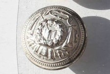 BOUTON UNIFORME MILITAIRE ANCIEN COURONNE LAURIER DRAPEAU ÉTENDARD CROISÉ D:20mm
