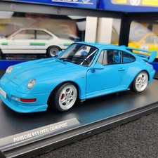 VOITURE SOLIDO PORSCHE 911 (993) CLUBSPORT RIVIERA BLUE 1997 1:18 NEUF BOITE
