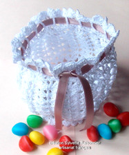  BONBONNIERE DE TABLE CROCHET