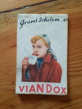 ANCIEN CARNET DE POINT JEU DE CARTE BELOTE VIANDOX LITHOGRAPHIE FEMME