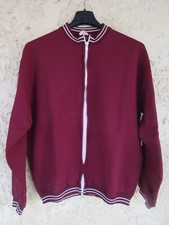 Veste SPORT vintage années 70 bordeaux DROPNYL HELANCA jacket jacke giacca S/M