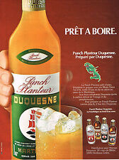 PUBLICITE ADVERTISING  1974   PUNCH PLANTEUR DUQUESNE  de la Martinique   260613