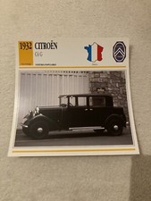 CARTE FICHE AUTO  CITROEN C4 G