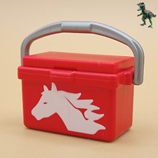 Playmobil -- Réfrigérateur portable rouge avec poignée-cheval-boîte-réfrigéra...