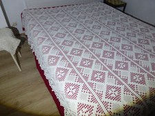 DESSUS DE LIT ANCIEN CROCHET