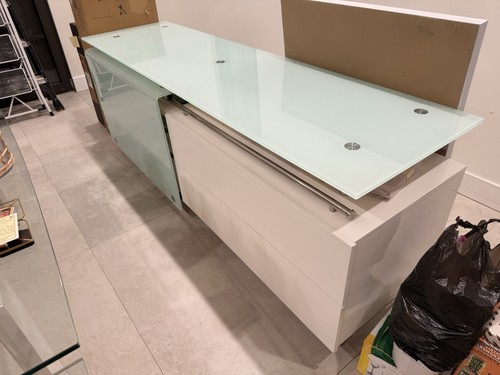 Dining room buffet table glass - dining,