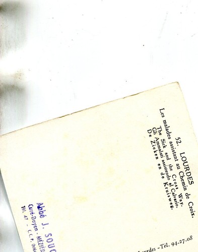 Carte lourdes avec cachet - de,