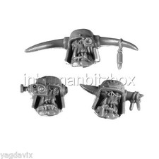 OB17 TETE CASQUE x3 BOYZ ORK WARHAMMER 40000 BITZ W40K