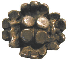 Line Vautrin  broche  en bronze argenté signée LV - rare à voir !!!