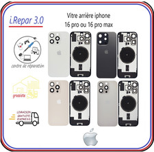 vitre arrière Assemblée iphone 16 pro ou 16 pro max-sable-noir-titane-blanc
