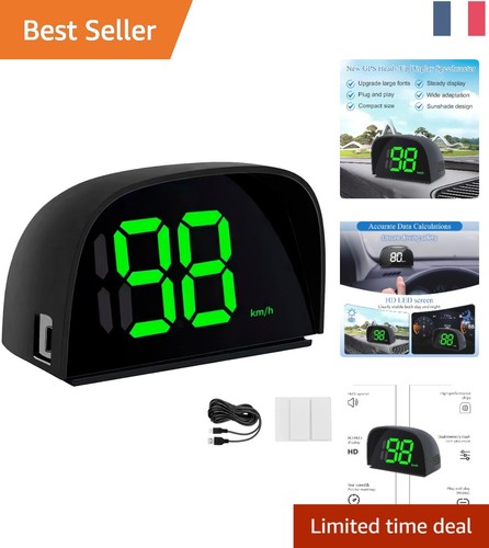 Compteur vitesse gps led - de,