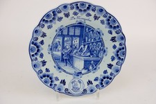 Assiette vintage bleu
