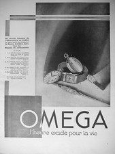 AD PRINT Original 1932 - WATCH OMEGA the exact time for life