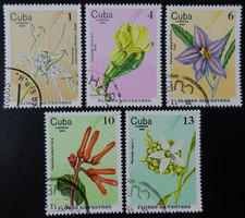 TIMBRES du 1CUBA - FLEURS