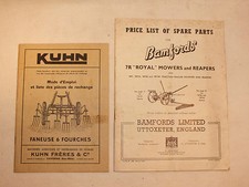 LOT LIVRETS CATALOGUES MACHINES AGRICOLES KUHN ET BAMFORDS