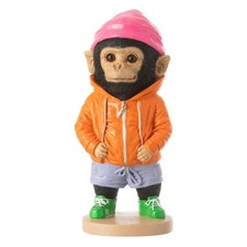 Statuette Singe Déco "Fashion" 27cm Multicolore