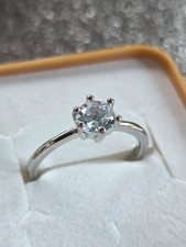 Bague solitaire en argent 925