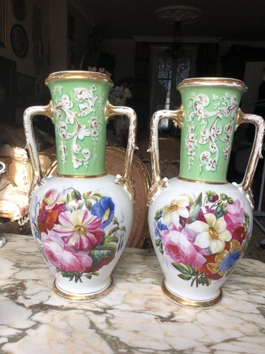 Paire vases porcelaine de - vases,