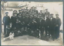 Allemagne, SMS Freya, navire de la Kayserliche, l'équipage  Vintage silver 