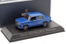 SIMCA 1000 RALLYE 3 PROTOTYPE 1978 NOREV 571021 1:43 BLEU BLUE LHD TRES RARE