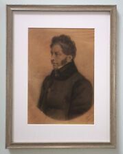 DESSIN ANCIEN XIX VERS 1830 FUSAIN PORTRAIT