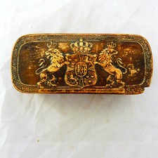 TABATIERE BLASON ENTRE 2 LION