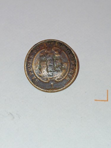 Bouton pompier 1811 - 1811, matière