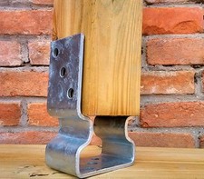 Support surélevé pour poutres en bois, pied de poteau galvanisè soulevé du sol