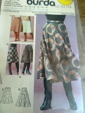 75175 PATRON BURDA VINTAGE French Pattern 4 CREATIONS JUPE POP 36 AU 46
