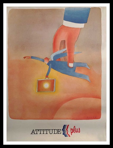 Folon attitude plus affiche - folon,