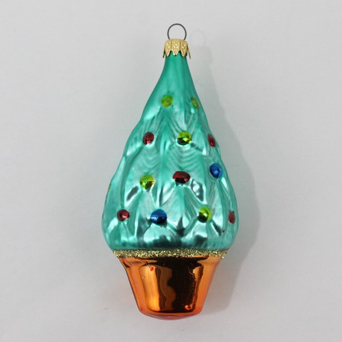 Ornement sapin noël verre - sapin,