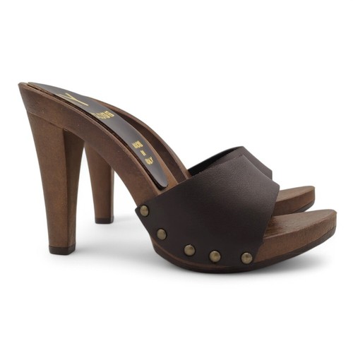Mules avec talon haut - haut,