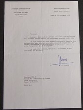 Jacques CHIRAC autographe 1979